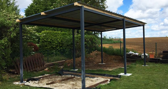 réalisation carport - La Louvière